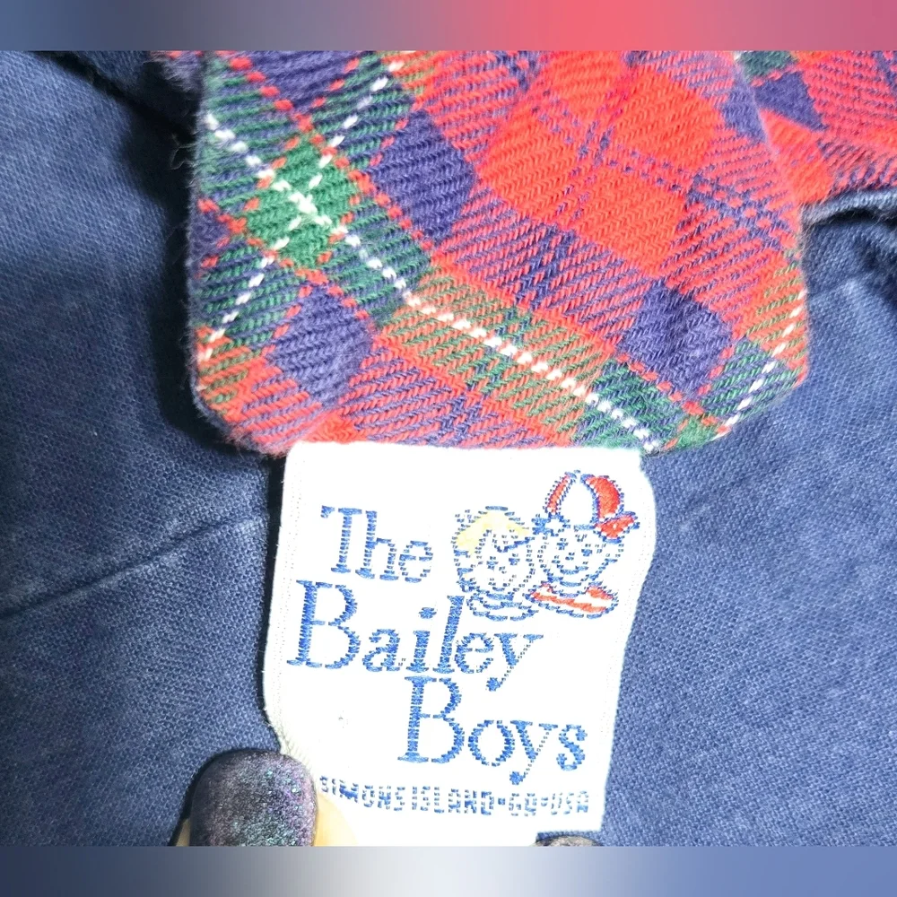 Vtg The Bailey Boys Reversible Christmas Longall Size 3 Plaid Scottie Dog/ Holly
